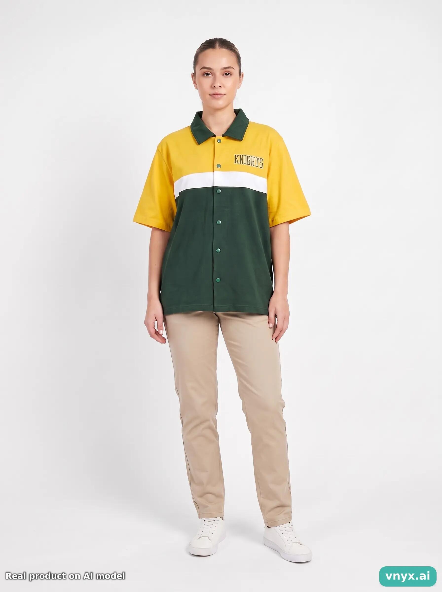 Second Life - Vintage Champion Green Polo Shirt Women L 5/6