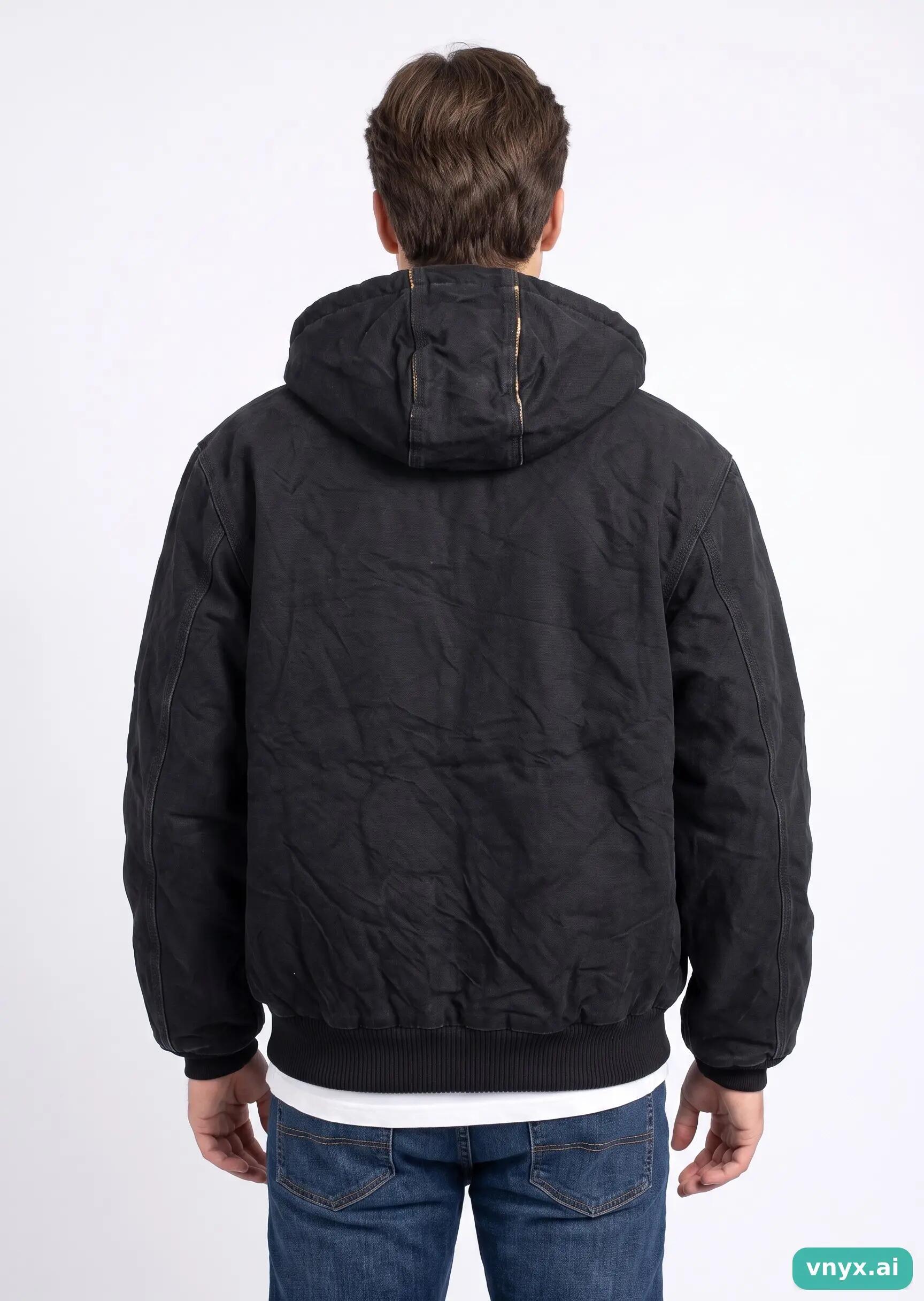 Second Life - Vintage Carhartt Bold Black Outdoor Jacket Men L 2/5