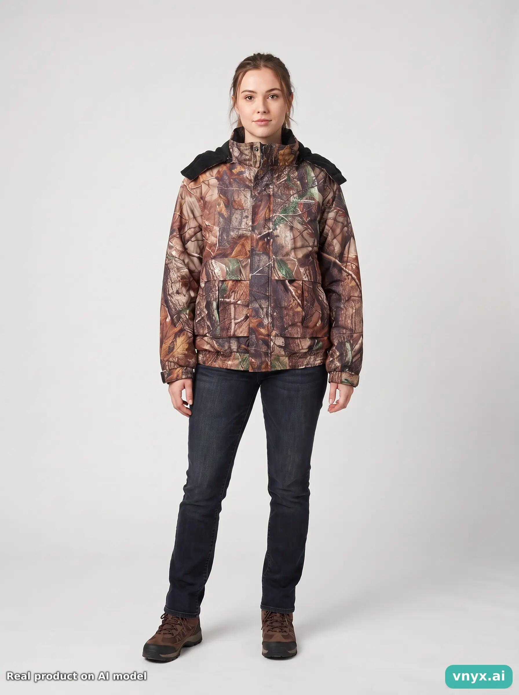 Second Life - Vintage Field & Stream Brown Camouflage Puffer Jacket Women S 6/6