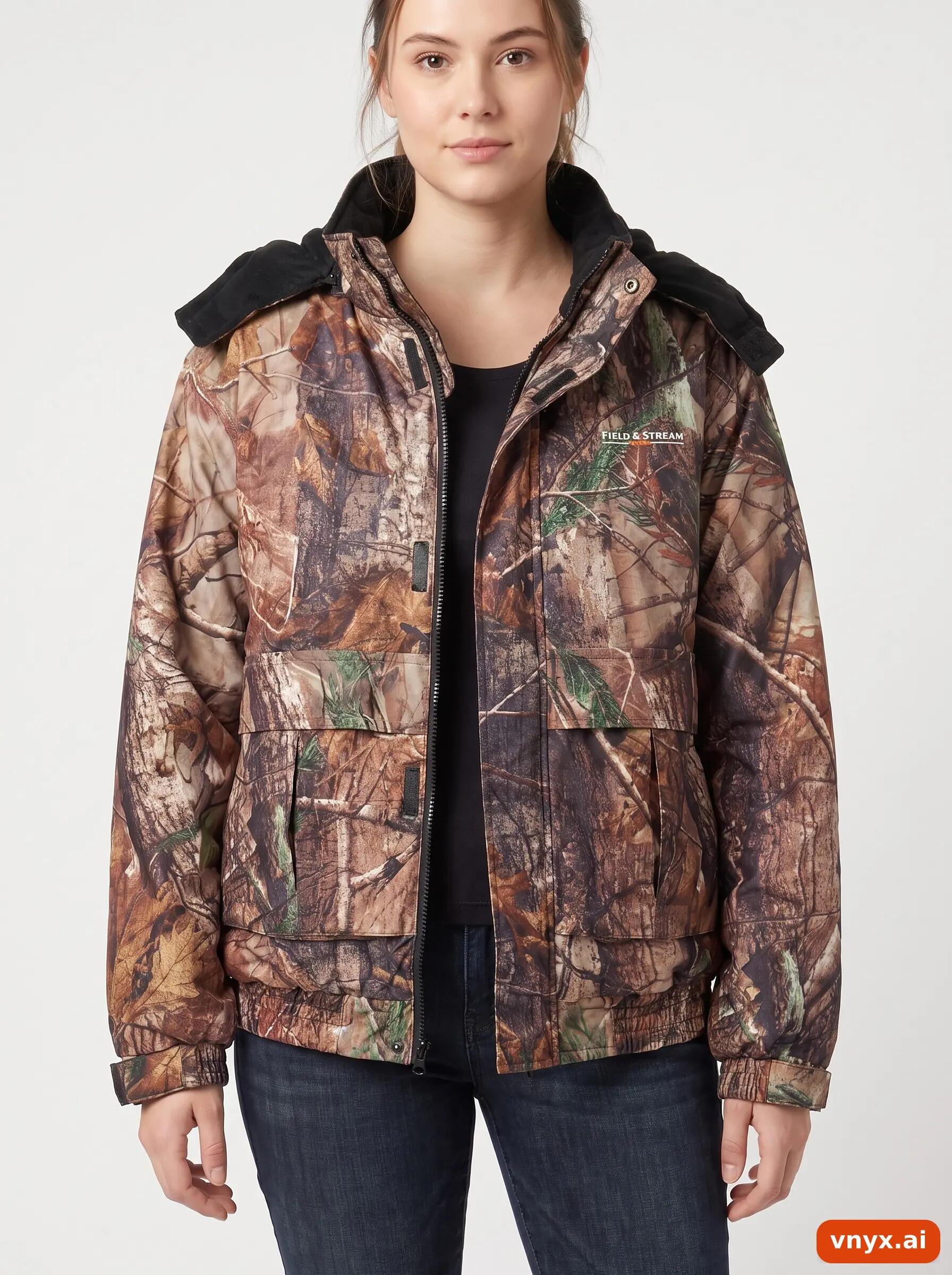 Second Life - Vintage Field & Stream Brown Camouflage Puffer Jacket Women S 5/6