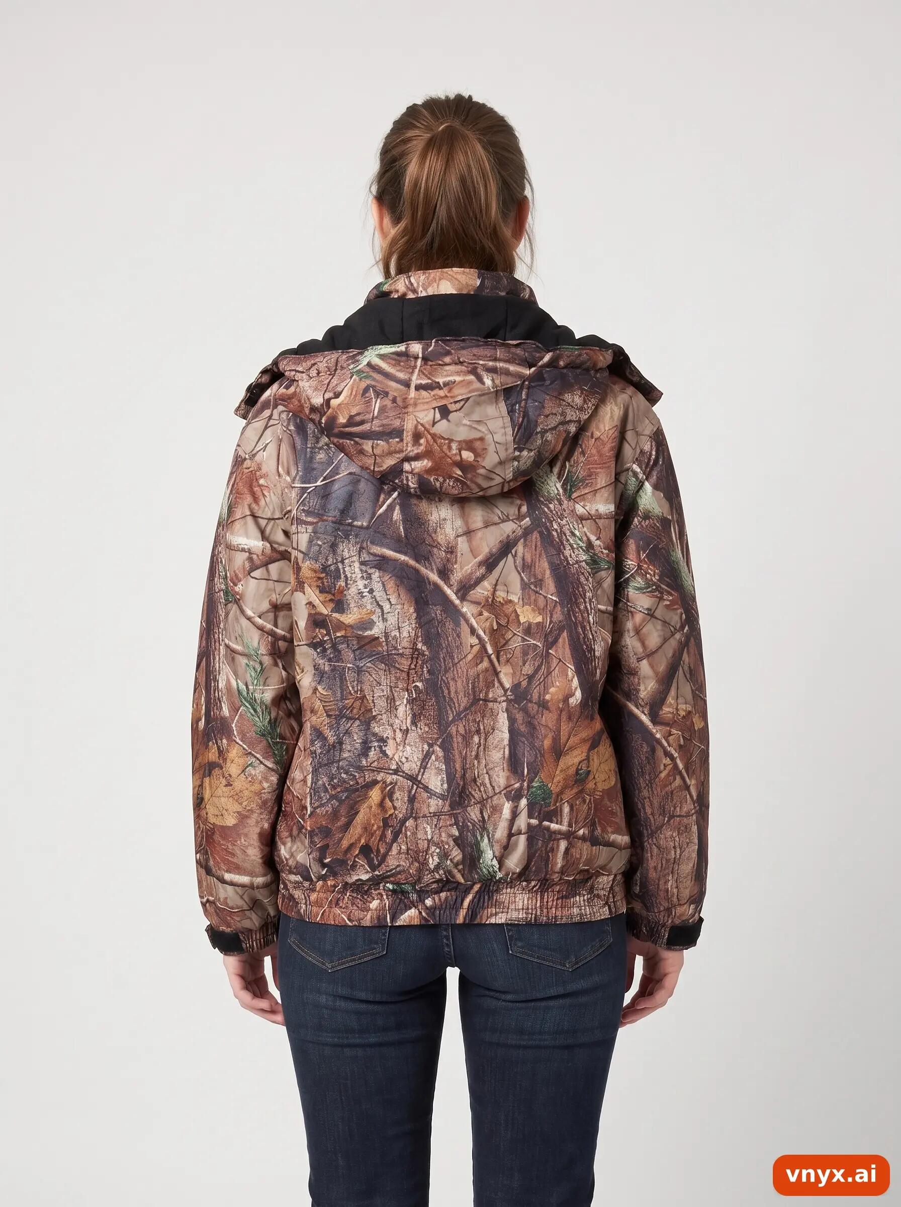 Second Life - Vintage Field & Stream Brown Camouflage Puffer Jacket Women S 2/6
