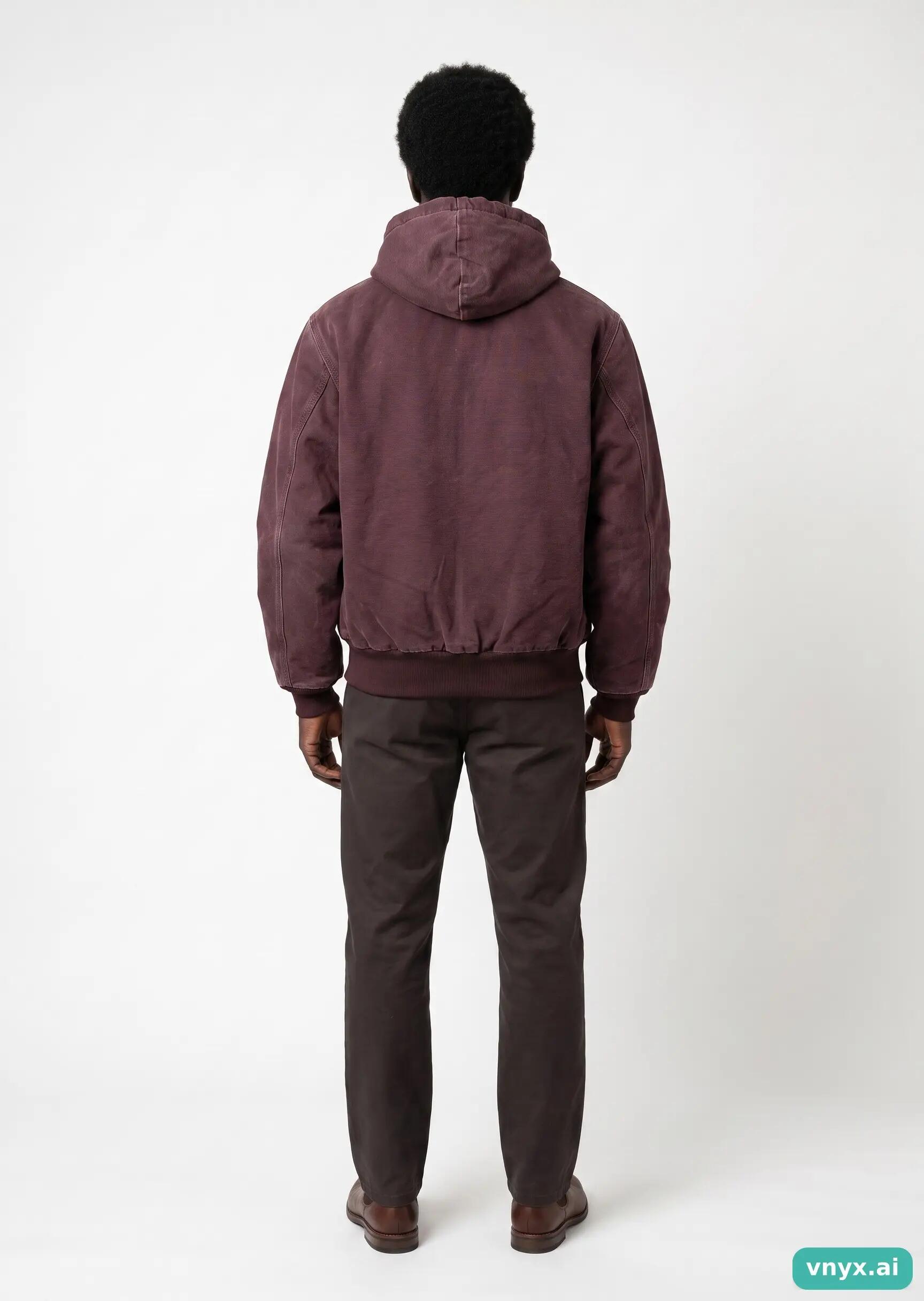 Second Life - Vintage Carhartt Burgundy Outdoor Jacket Men M 4/5