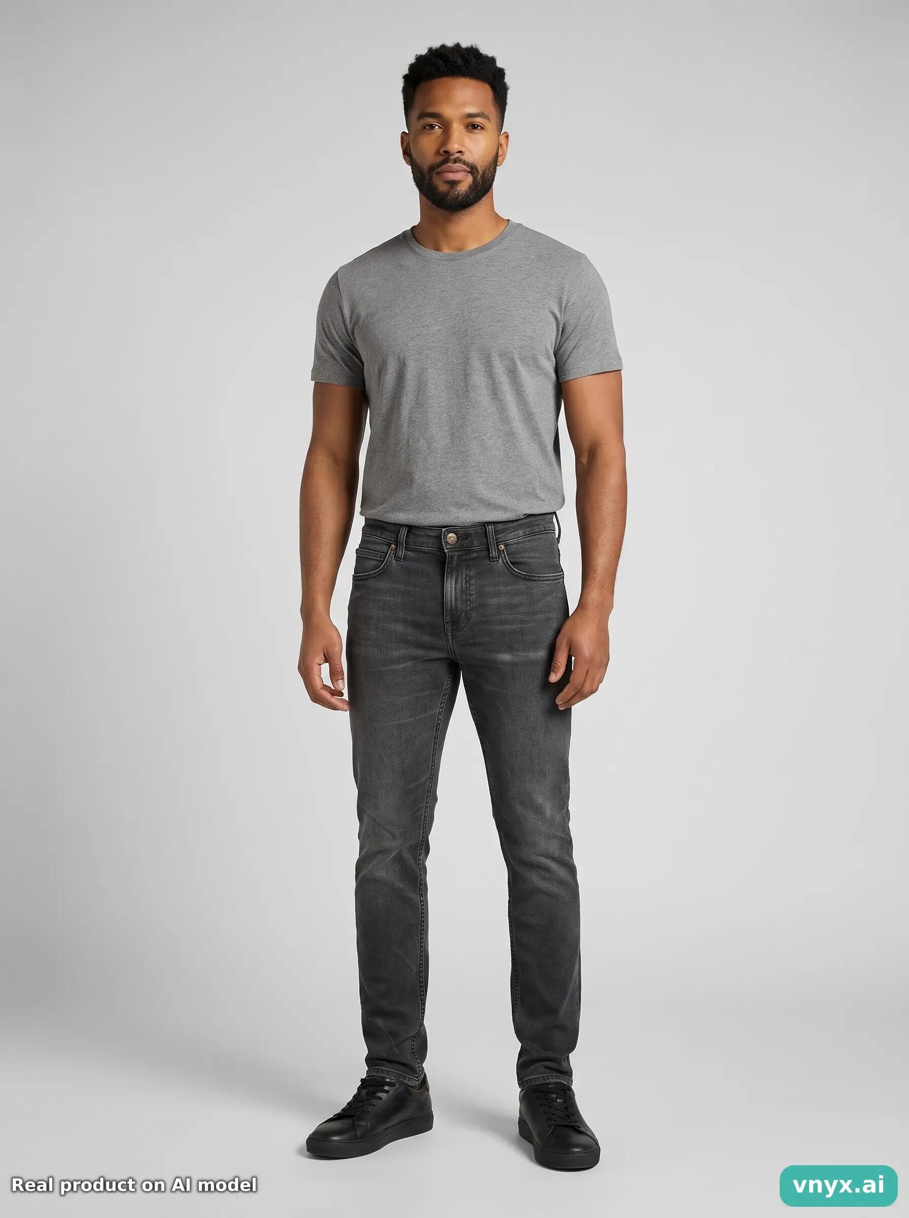 Second Life - Vintage Lee Charcoal Jeans Men 30 L32 3/6