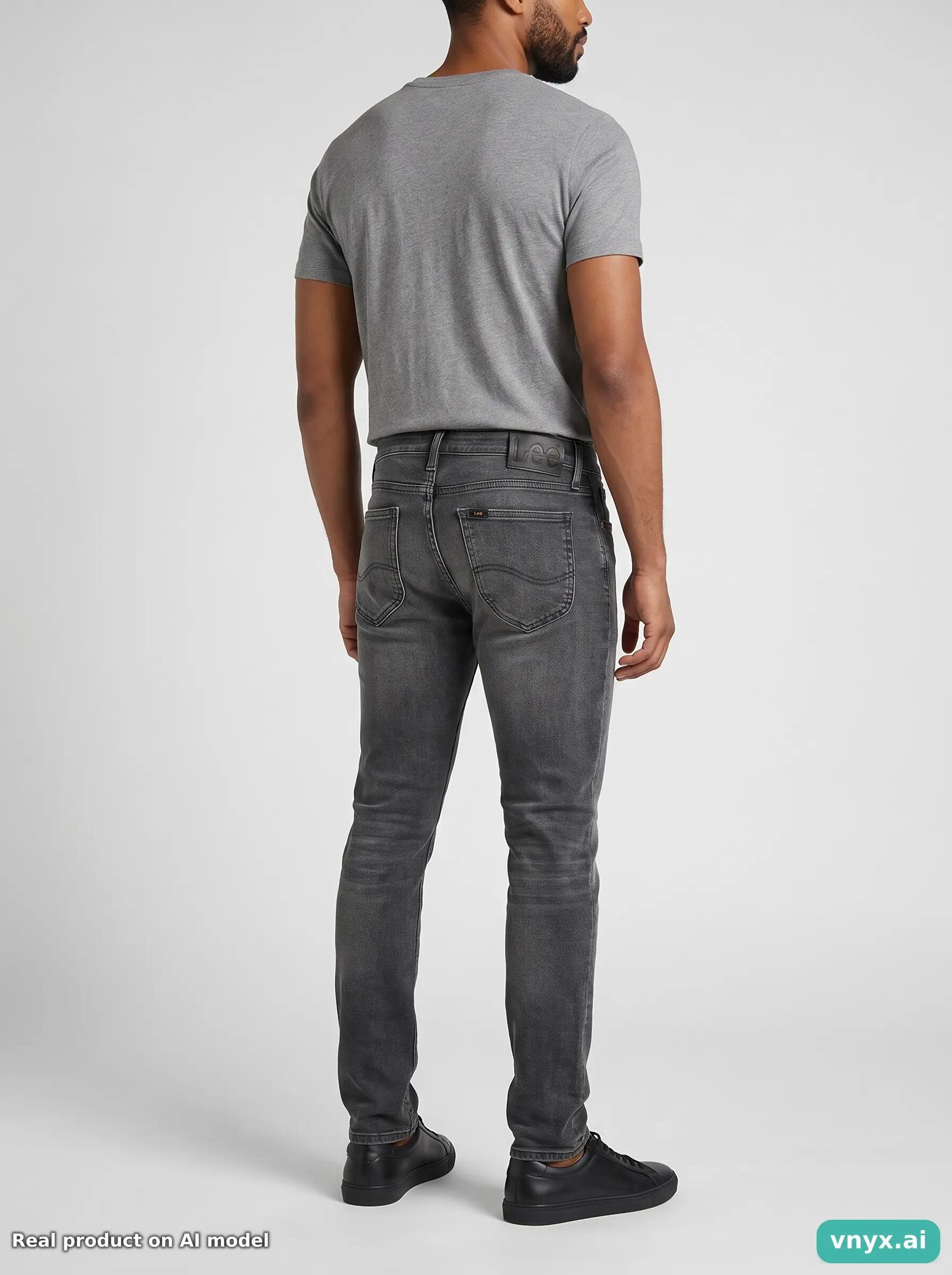 Second Life - Vintage Lee Charcoal Jeans Men 30 L32 2/6