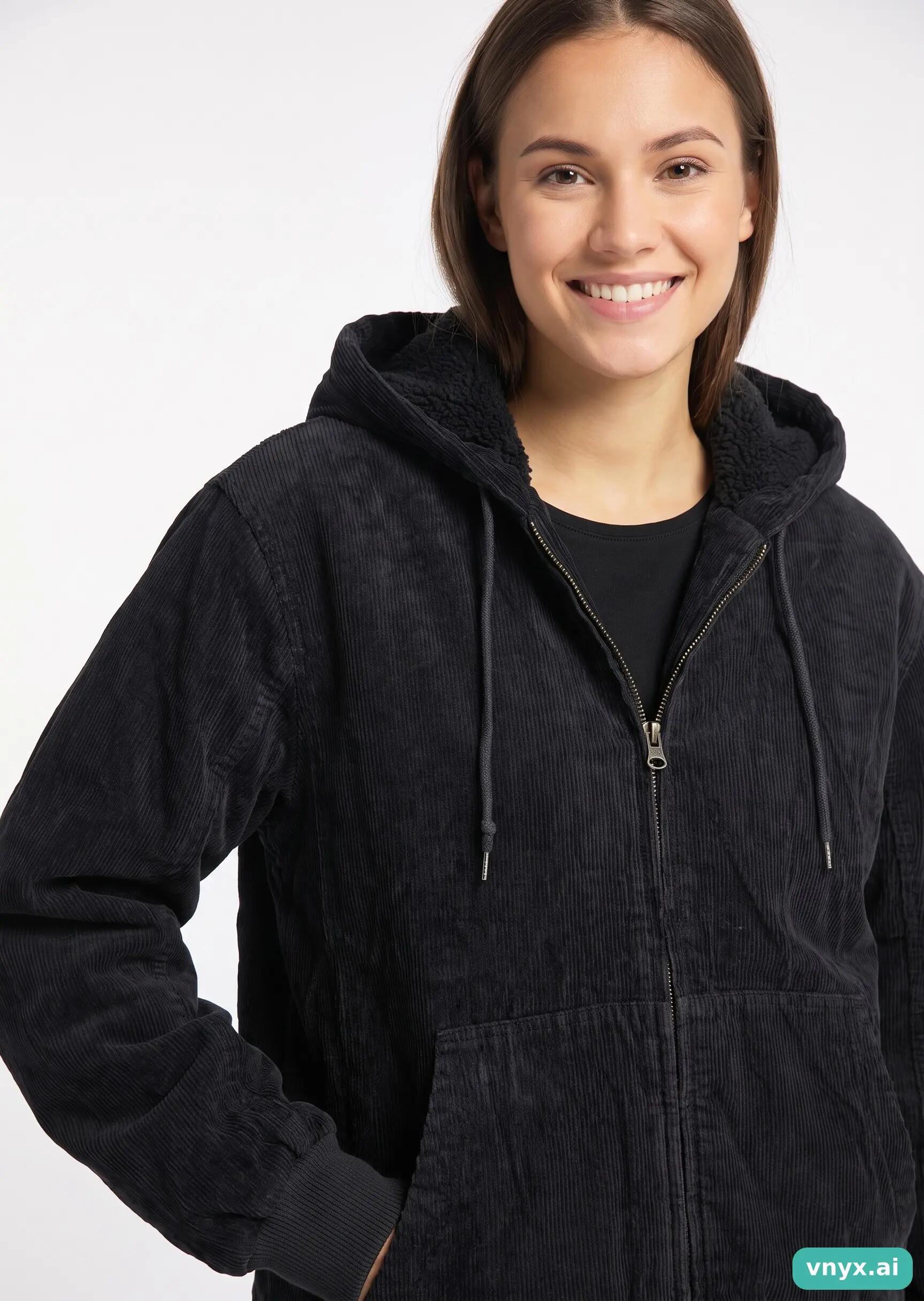 Second Life - Vintage Levi's Black Fleece Jacket Women S 5/5
