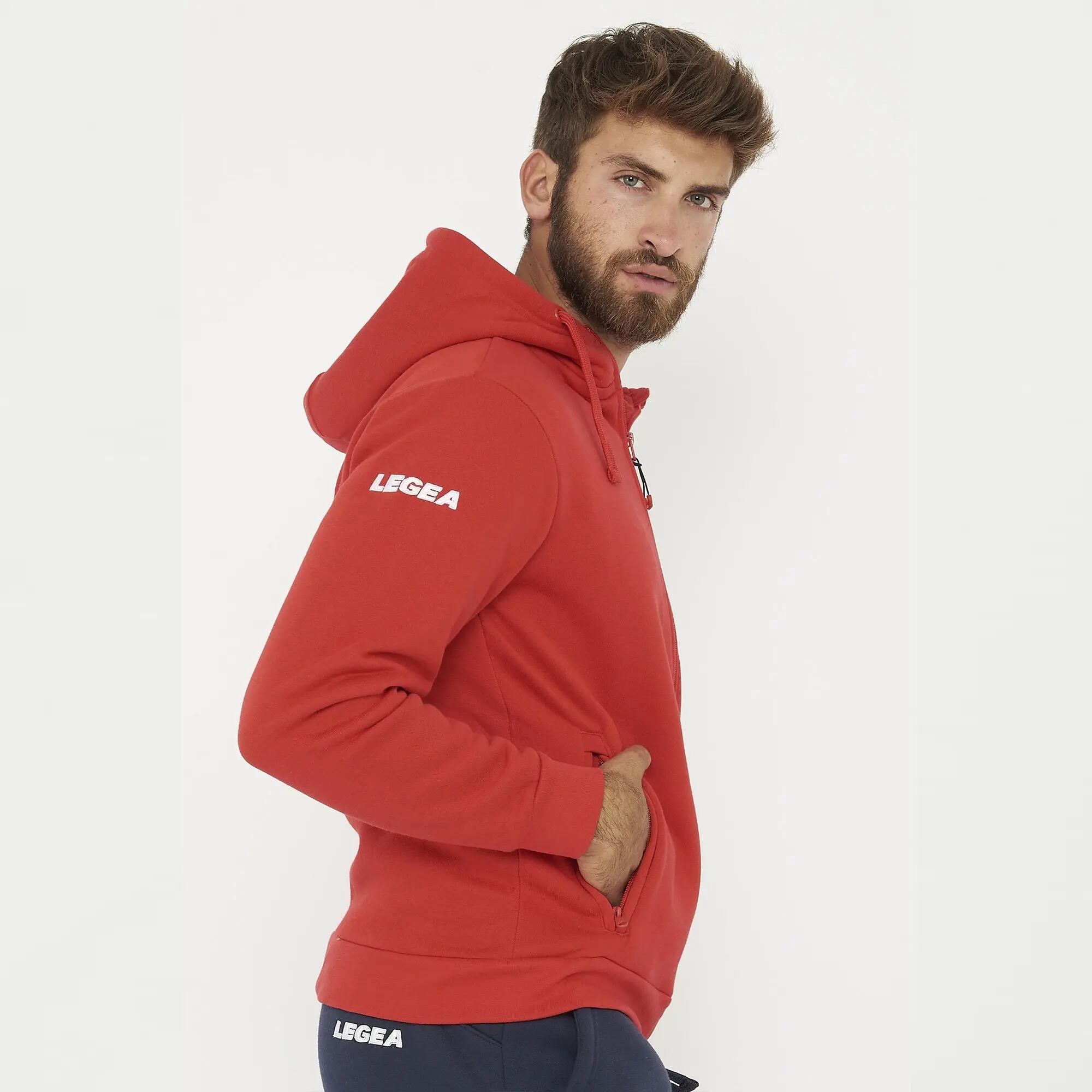 Felpa con cappuccio unisex SARAJEVO rosso 3/5