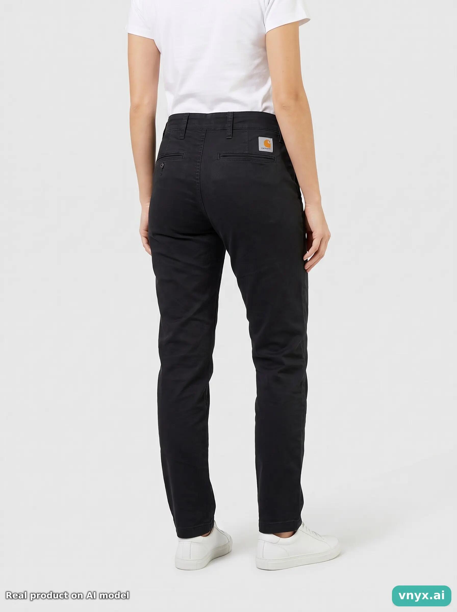 Second Life - Vintage Carhartt Dark Black Chinos Women W30 L32 4/6