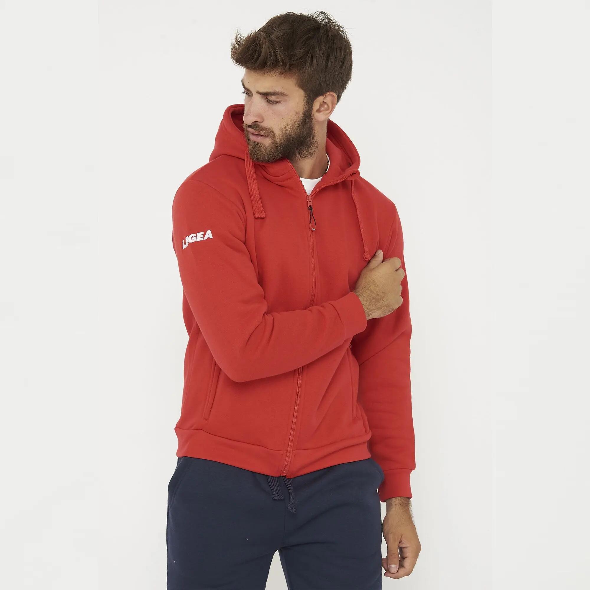 Felpa con cappuccio unisex SARAJEVO rosso 2/5