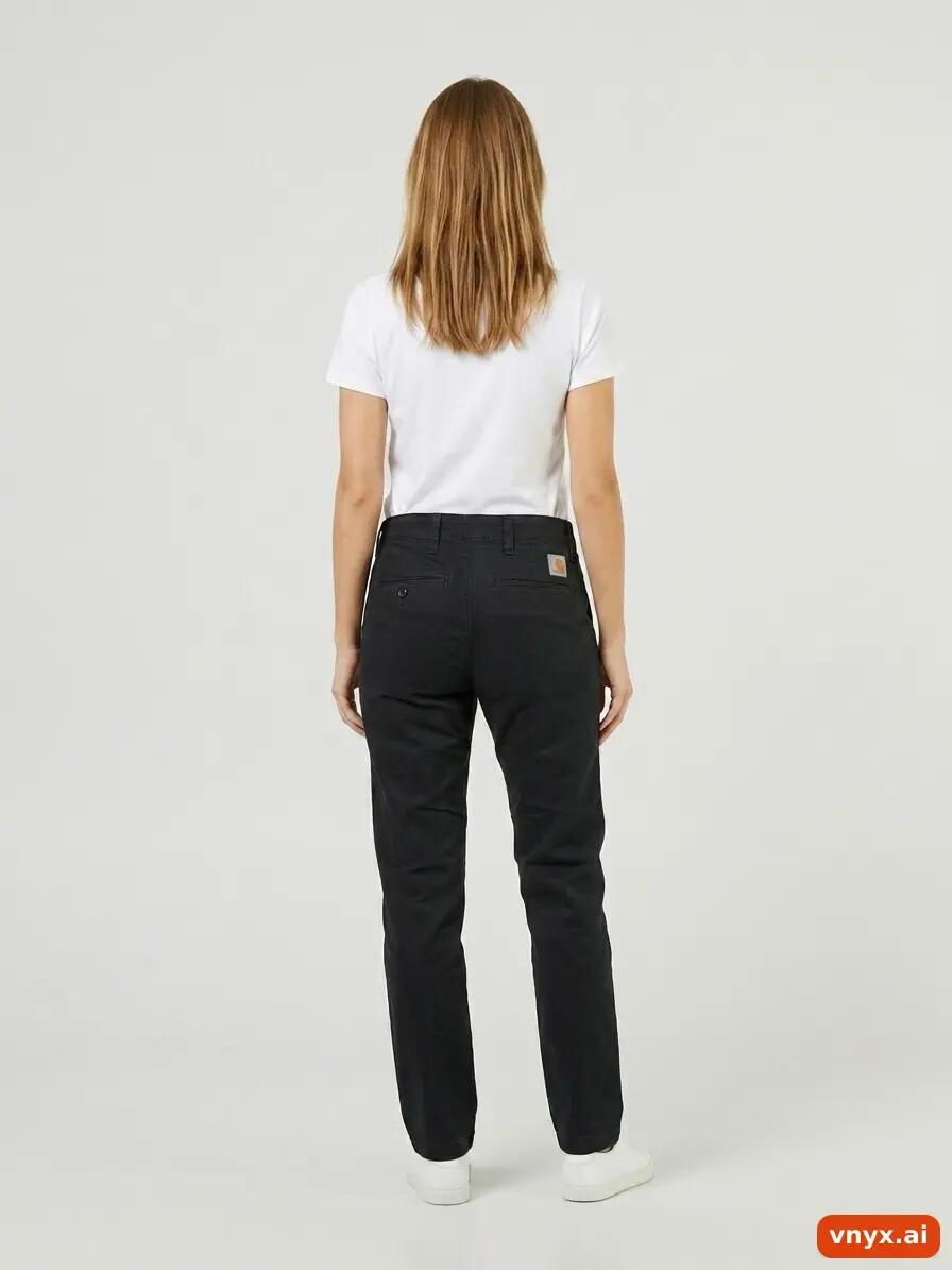 Second Life - Vintage Carhartt Dark Black Chinos Women W30 L32 3/6