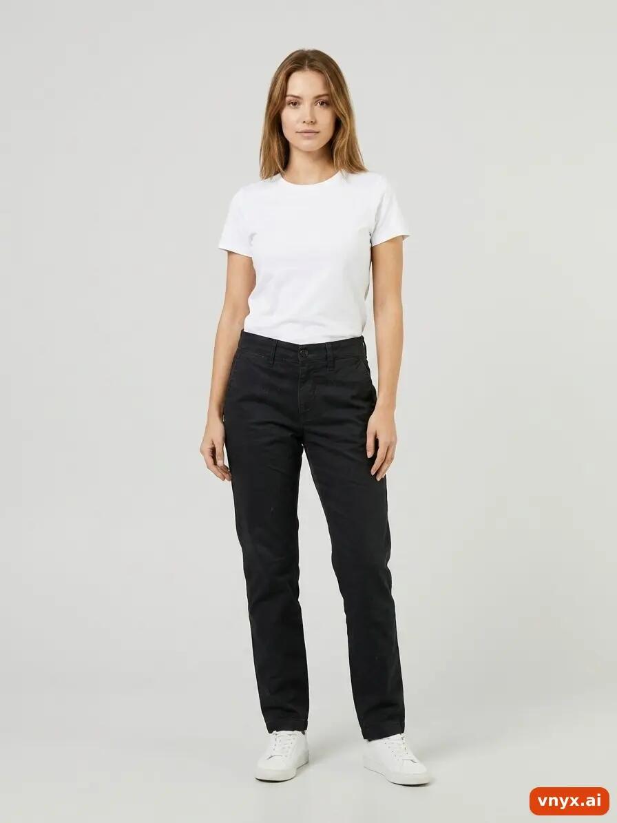 Second Life - Vintage Carhartt Dark Black Chinos Women W30 L32 2/6