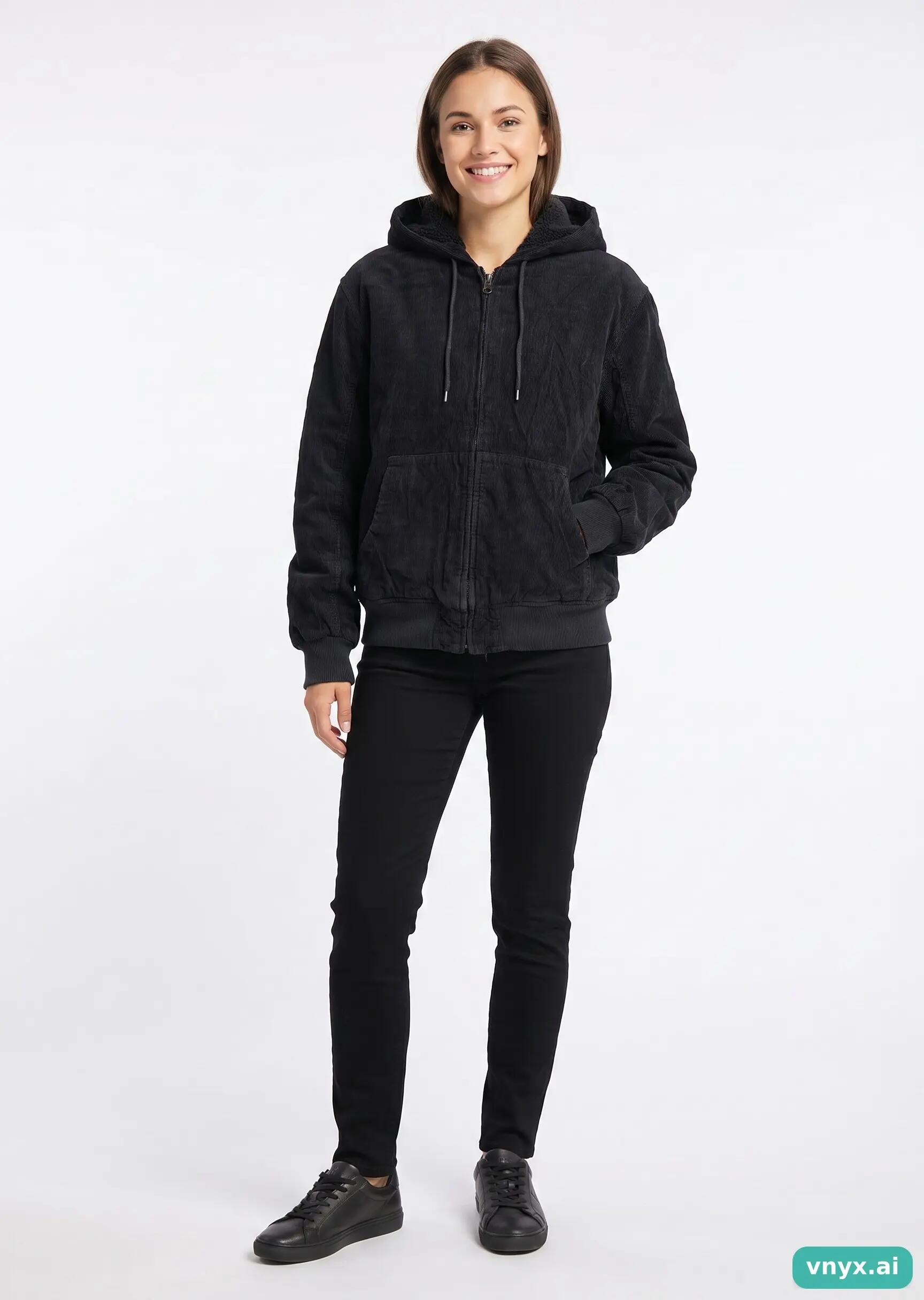 Second Life - Vintage Levi's Black Fleece Jacket Women S 3/5