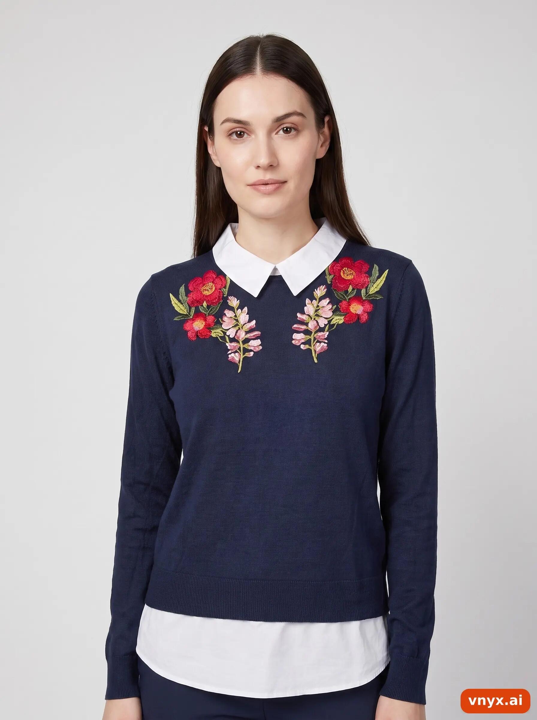 Second Life - Vintage Ted Baker Navy Sweater Women M 5/6