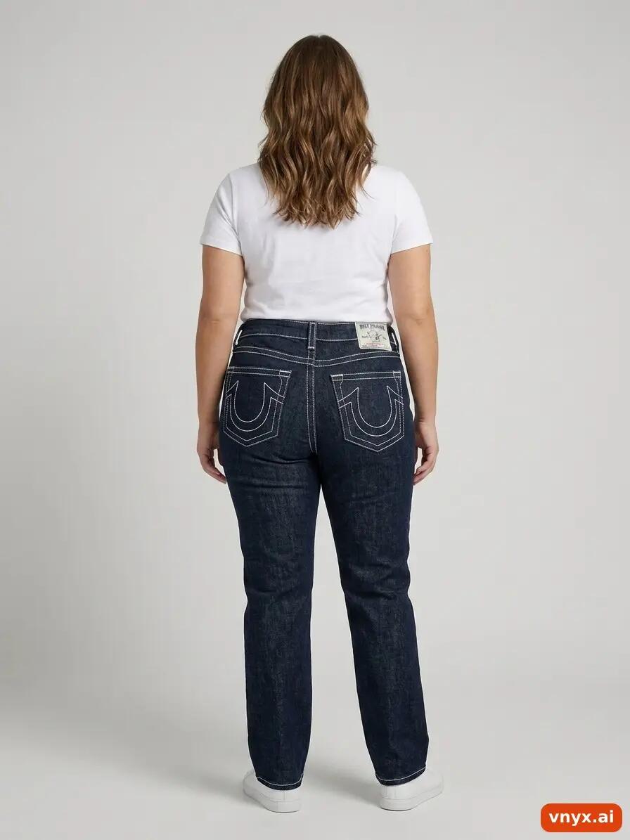 Second Life - Vintage True Religion Dark Blue Jeans Women W36 3/6