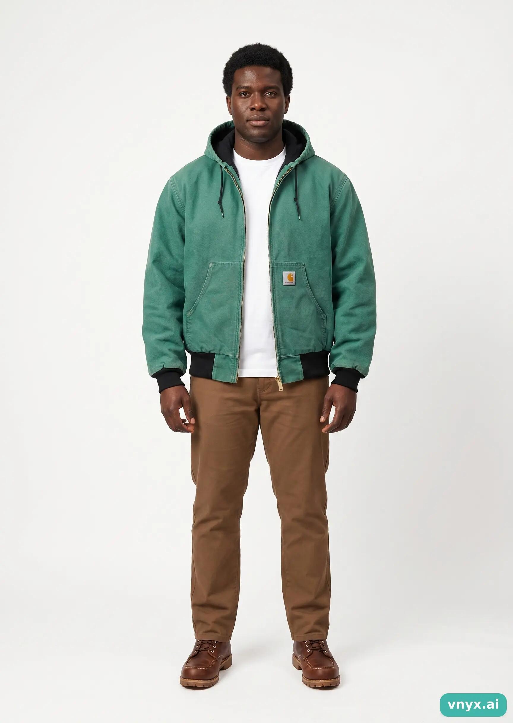 Second Life - Vintage Carhartt Green Outdoor Jacket Men L 3/5