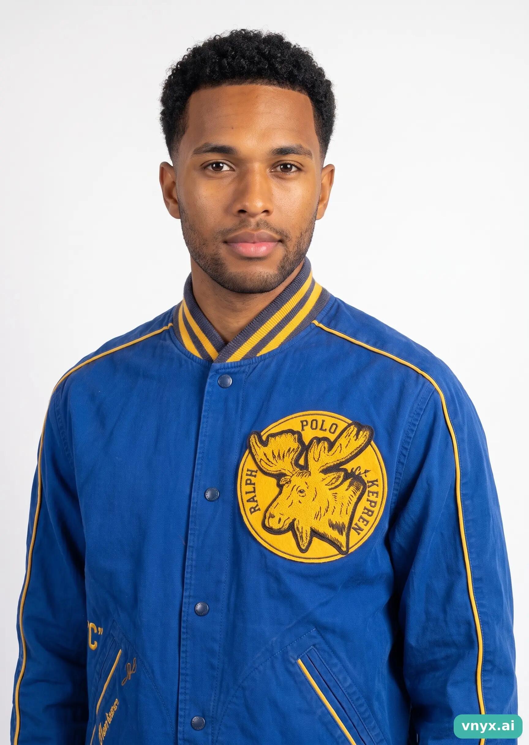 Second Life - Vintage POLO RALPH LAUREN Blue Bomber Jacket Men M 5/5
