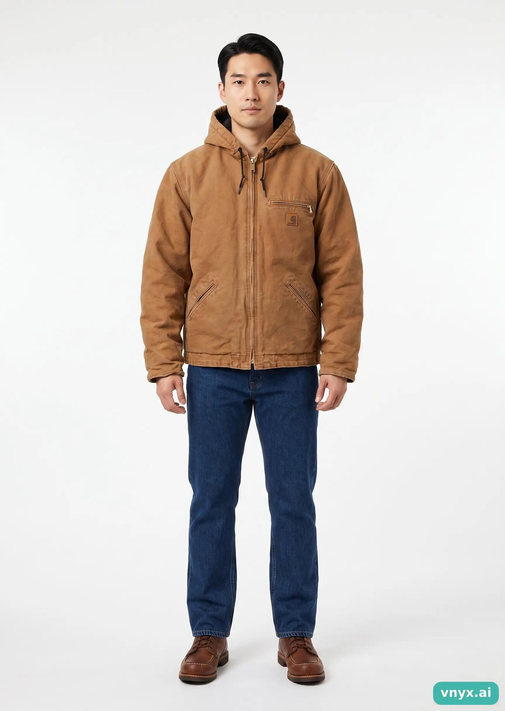Second Life - Vintage Carhartt Brown Outdoor Jacket Men M 3/5