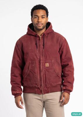 Second life - vintage carhartt brick red outdoor jacket men l