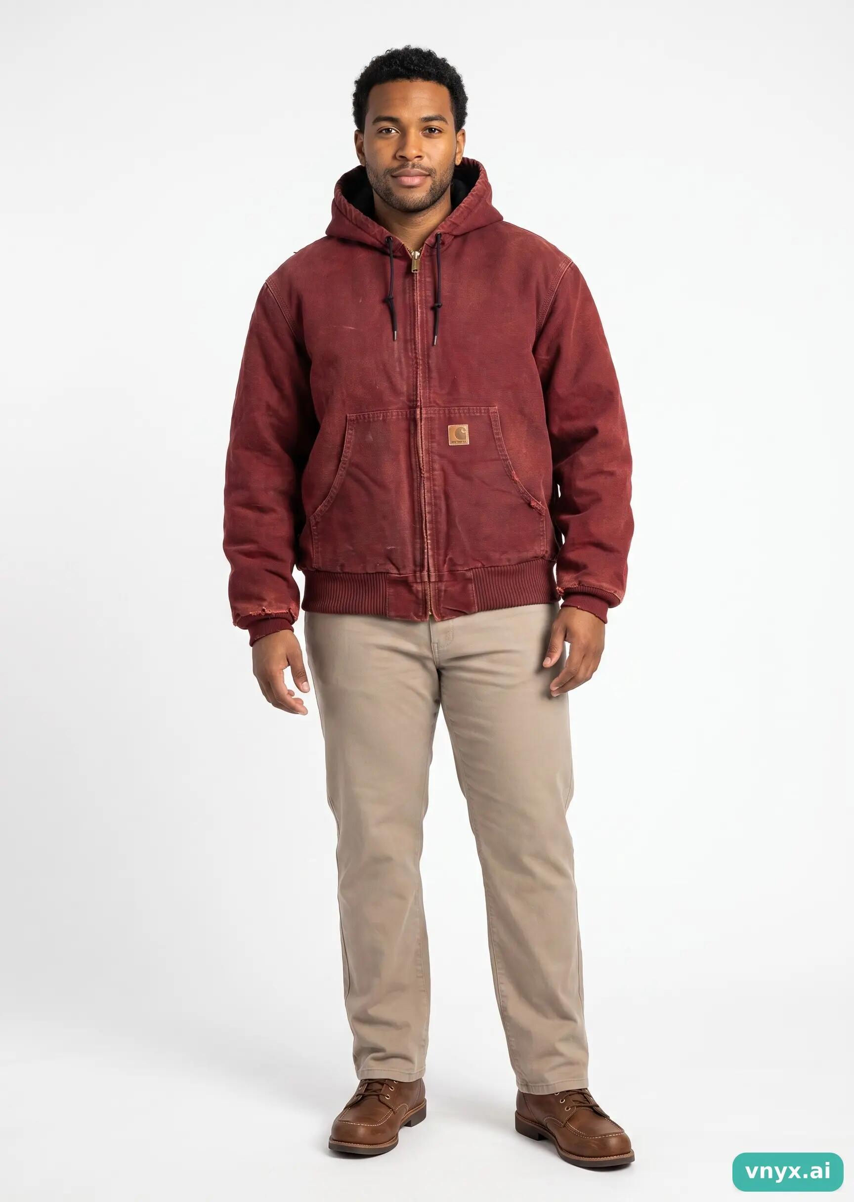 Second Life - Vintage Carhartt Brick Red Outdoor Jacket Men L 3/5