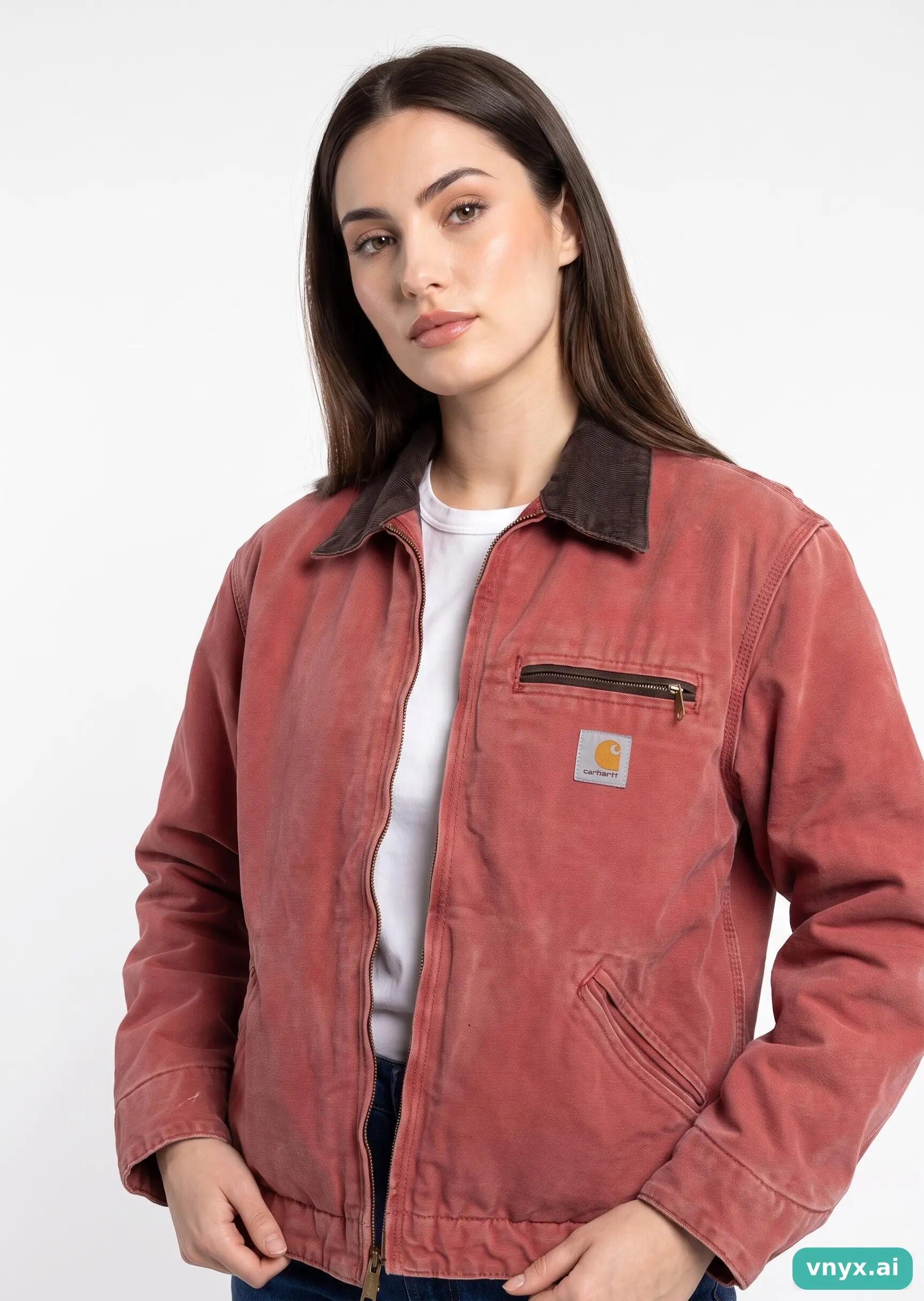 Second Life - Vintage Carhartt Brick Red Outdoor Jacket Women M 5/5
