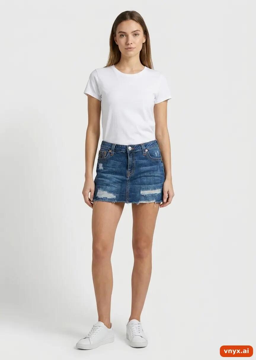 Second Life - Vintage True Religion Blue Denim Skirt Women W36 2/6