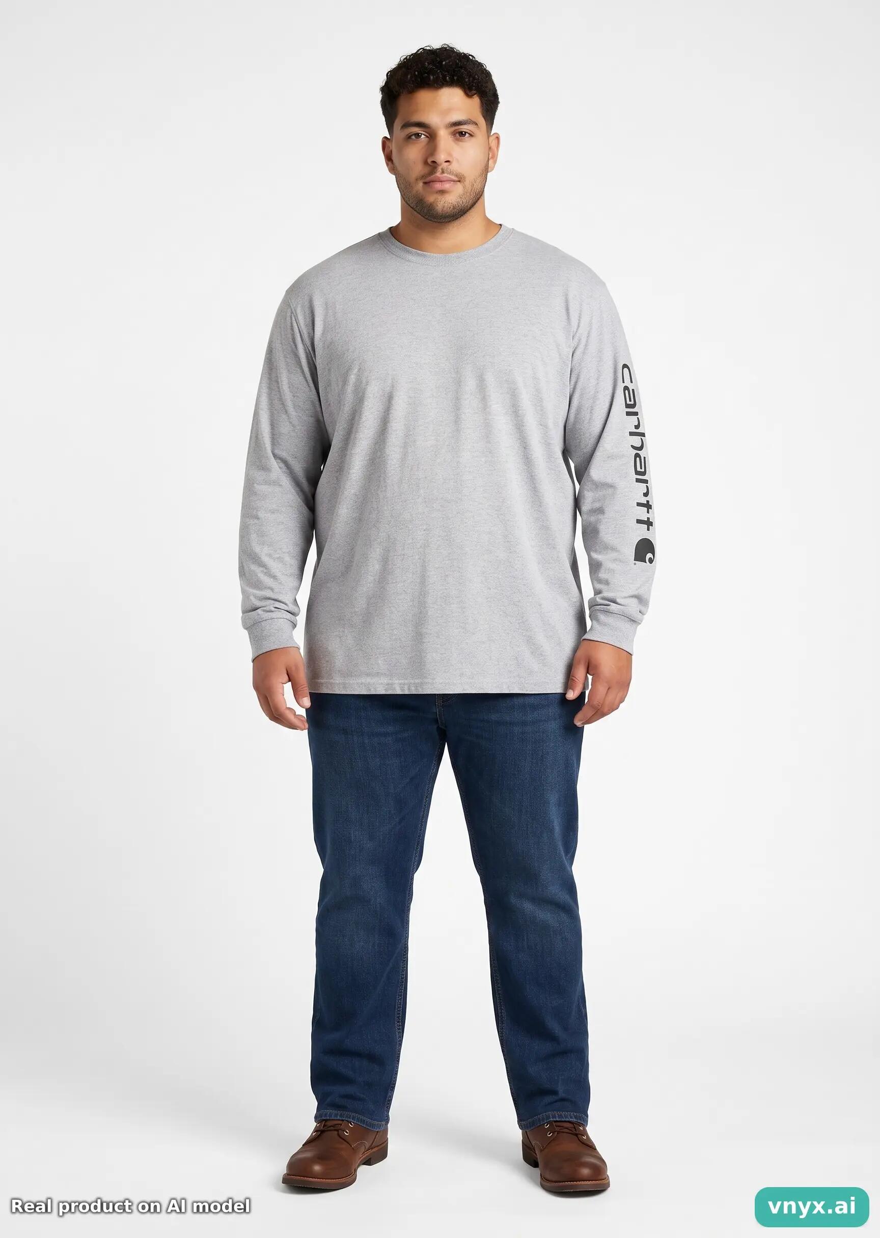Second Life - Vintage Carhartt Grey Long Sleeve Men XXL 3/5