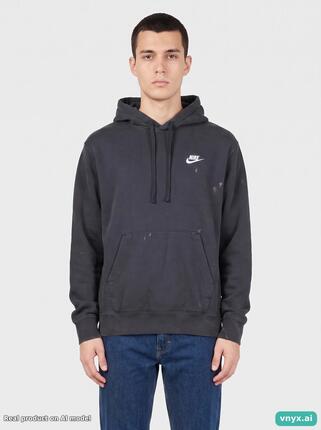 Second Life - Vintage Nike Dark Black Hoodie Men S