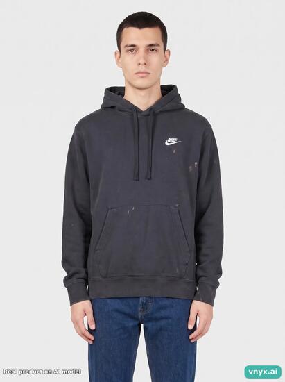 Second Life - Vintage Nike Dark Black Hoodie Men S