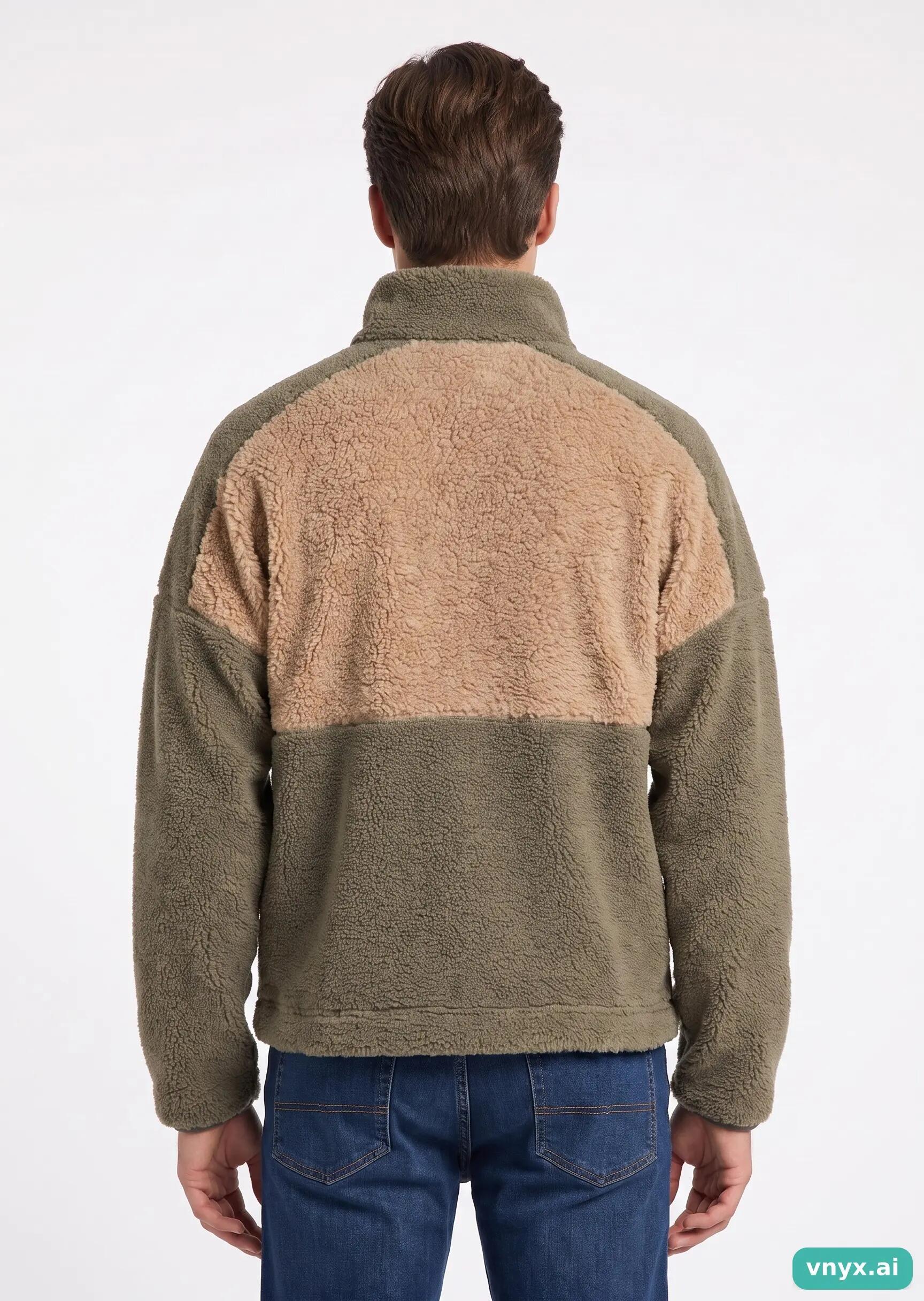 Second Life - Vintage Columbia Sportswear Olive Fleece Pullover Men L 2/5