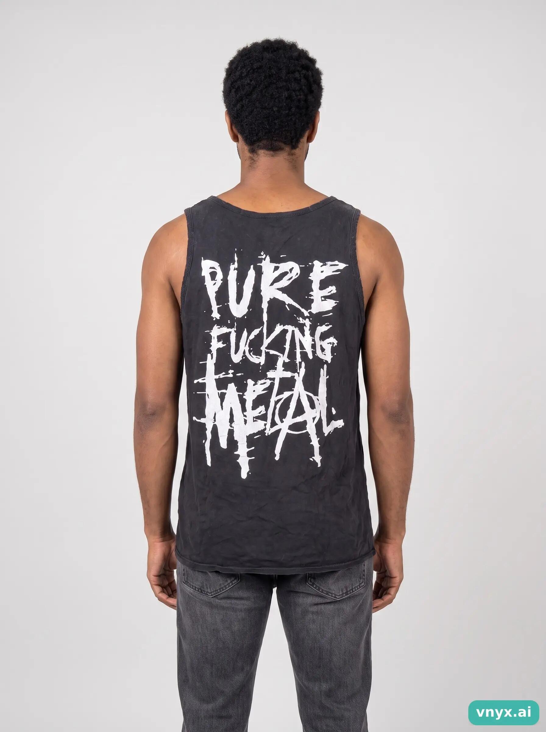 Second Life - Vintage Fruit of the Loom Black Tank Top Men L 2/6