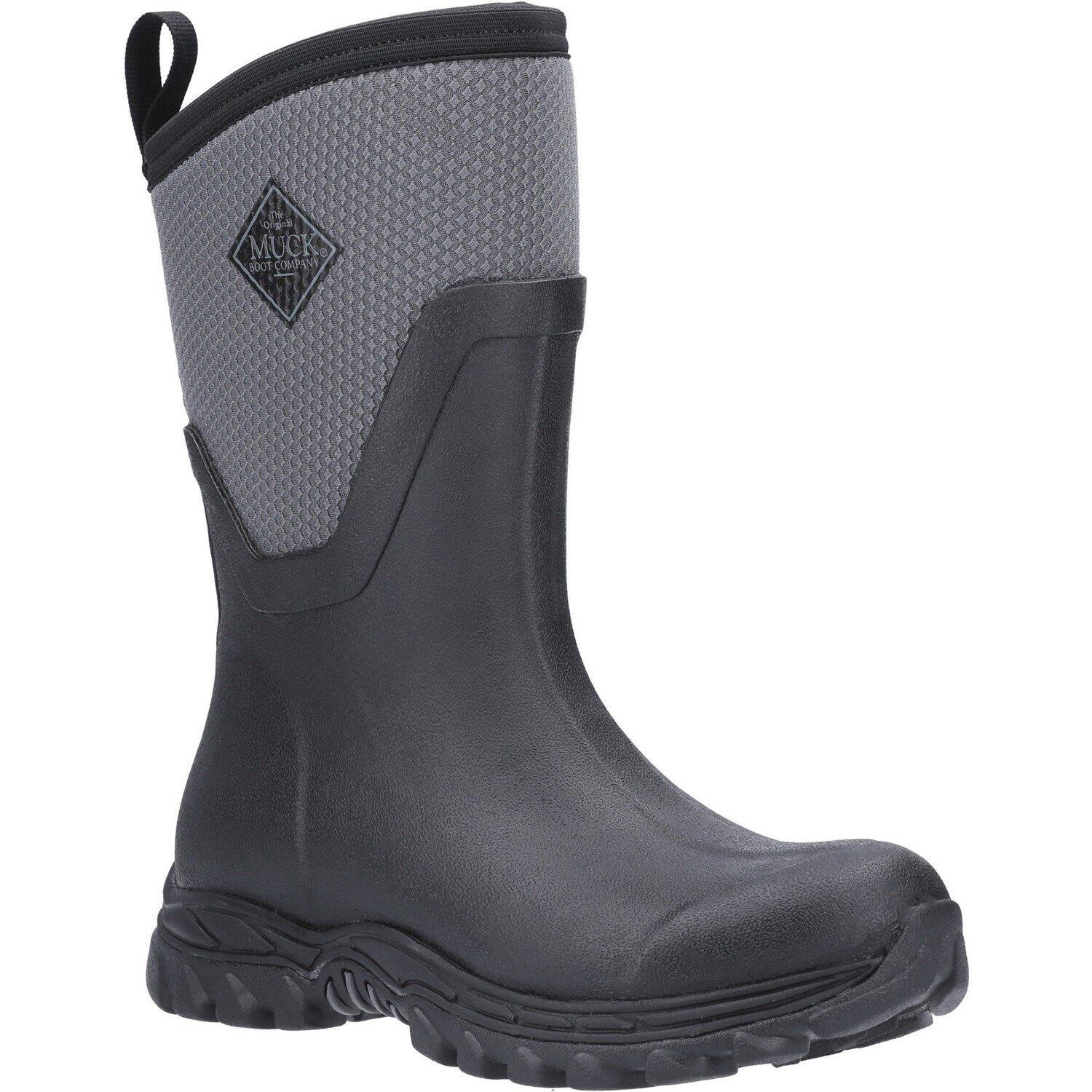 Unisex Arctic Sport Mid Pull On Wellies (Black/Grey) 1/5