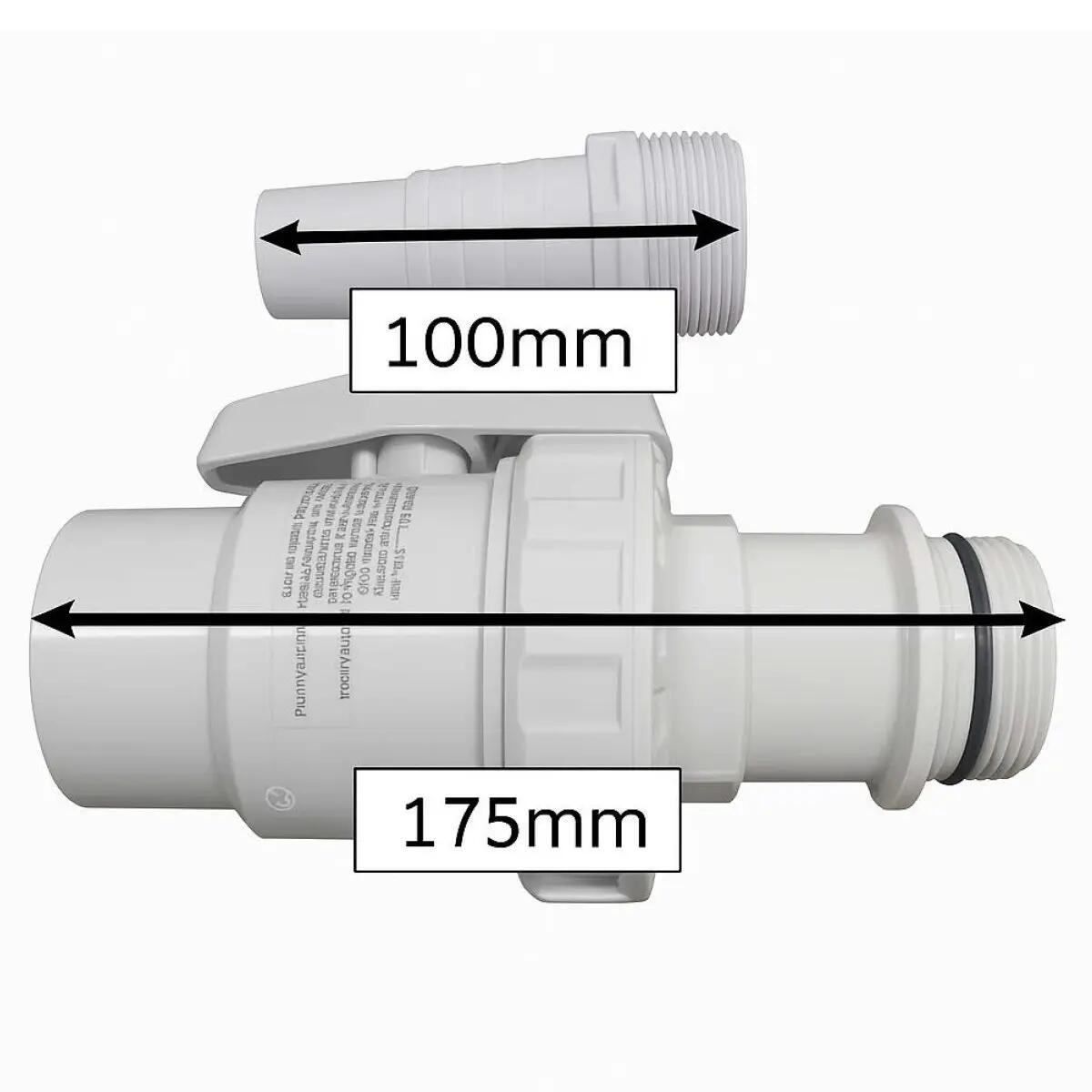 Vanne d'arrêt pour filtration de piscine 2/3