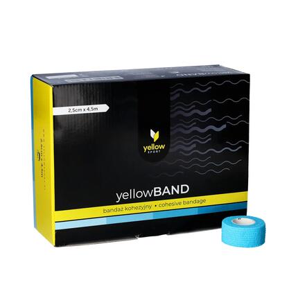 Bandaże kohezyjne yellowBAND 2,5 cm x 4,5 m | Jasnoniebieski | 36 szt.