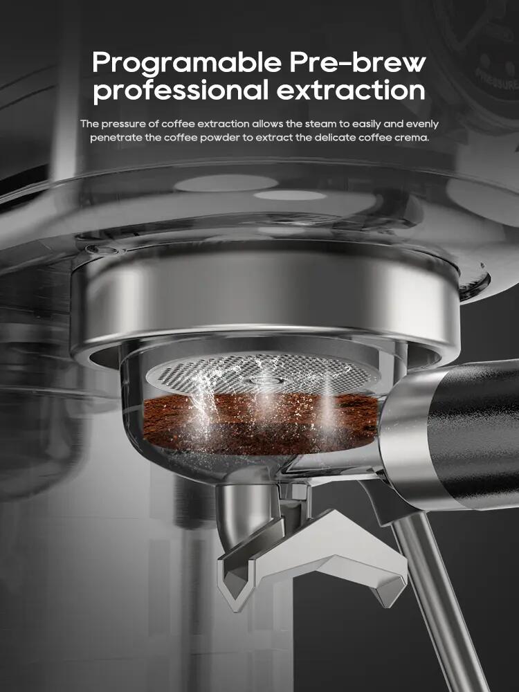 Machine à expresso semi-automatique Hibrew H10B, avec mousseur à lait, 20 bars 7/15