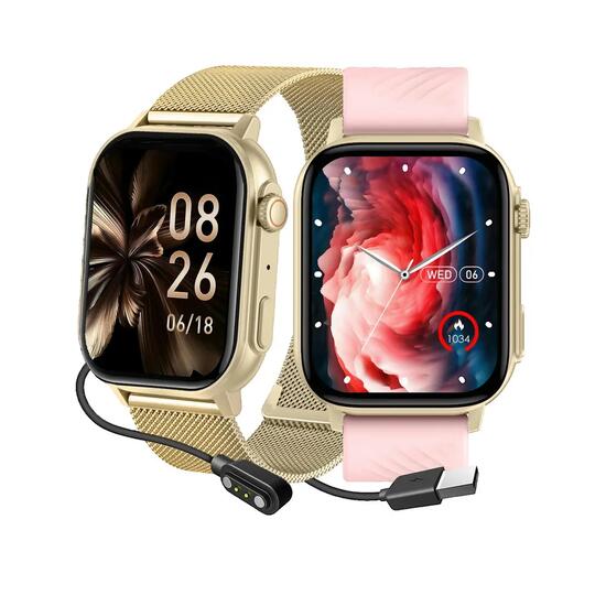 Montre connectée Gravity GT15-7 avec bracelet en silicone rose