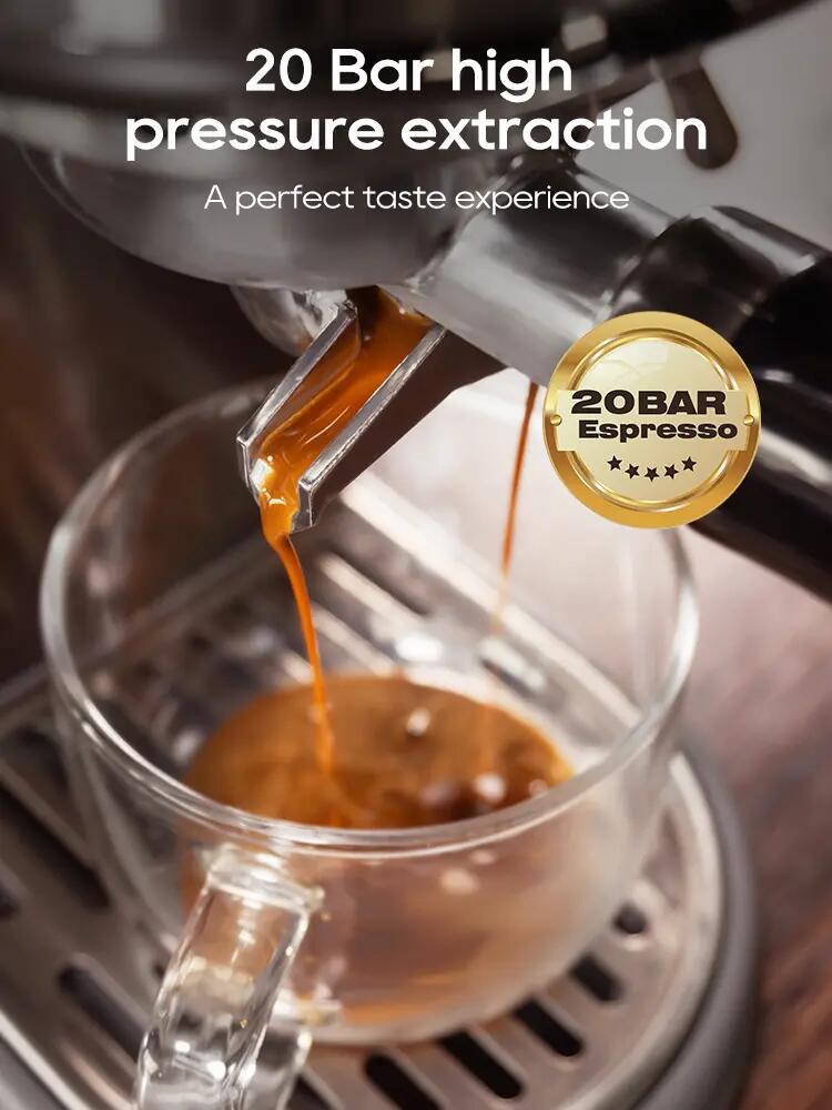 Machine à expresso semi-automatique Hibrew H10B, avec mousseur à lait, 20 bars 4/14
