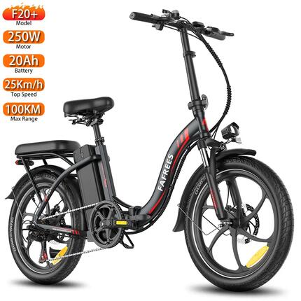 Vélo électrique FAFREES F20+, pneus 20 pouces, moteur 250 W, batterie 36 V 20 Ah
