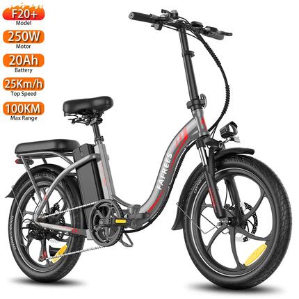 Vélo électrique FAFREES F20+, pneus 20 pouces, moteur 250 W, batterie 36 V 20 Ah