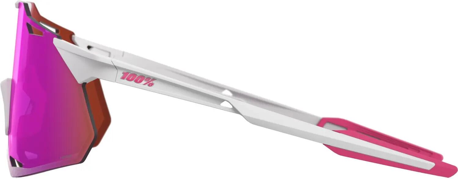 Hypercraft XS Matte White/Pink - HiPER Vital Pink Mirror  Lens 3/4