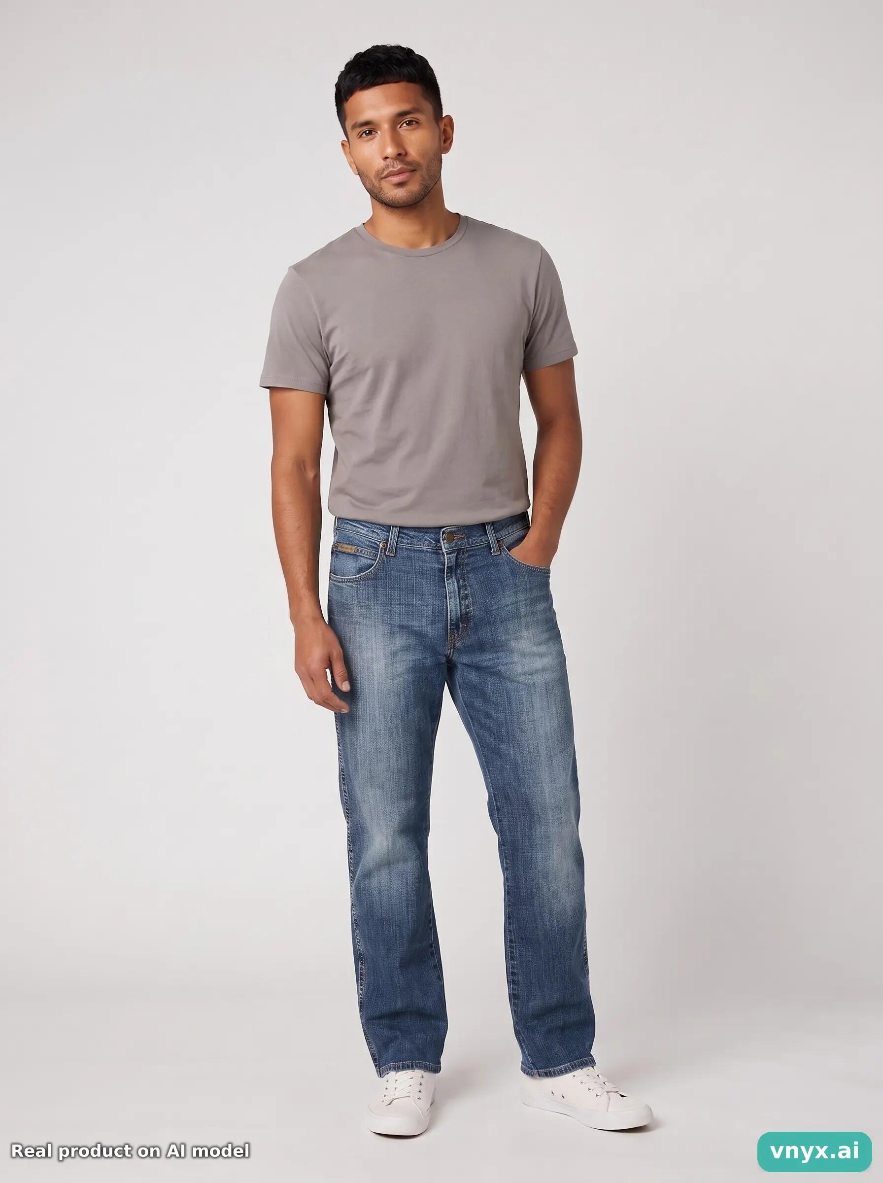 Second Life - Vintage Wrangler Blue Jeans Men W34 L28 6/6