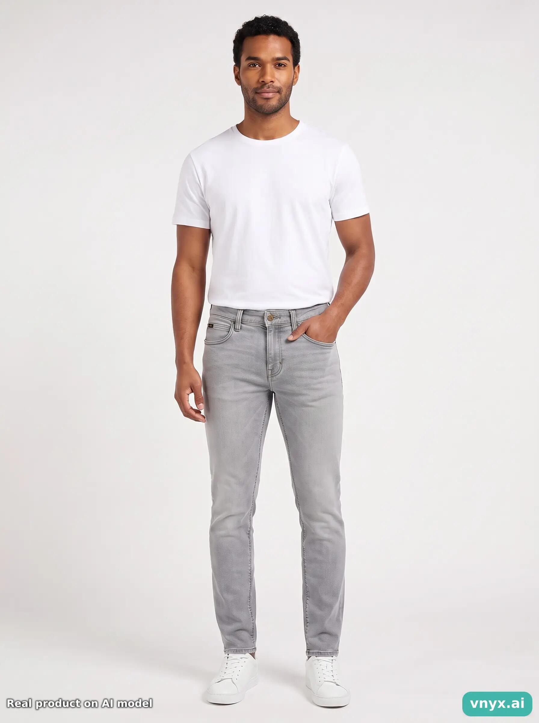 Second Life - Vintage Lee Grey Jeans Men W28 L31 6/6