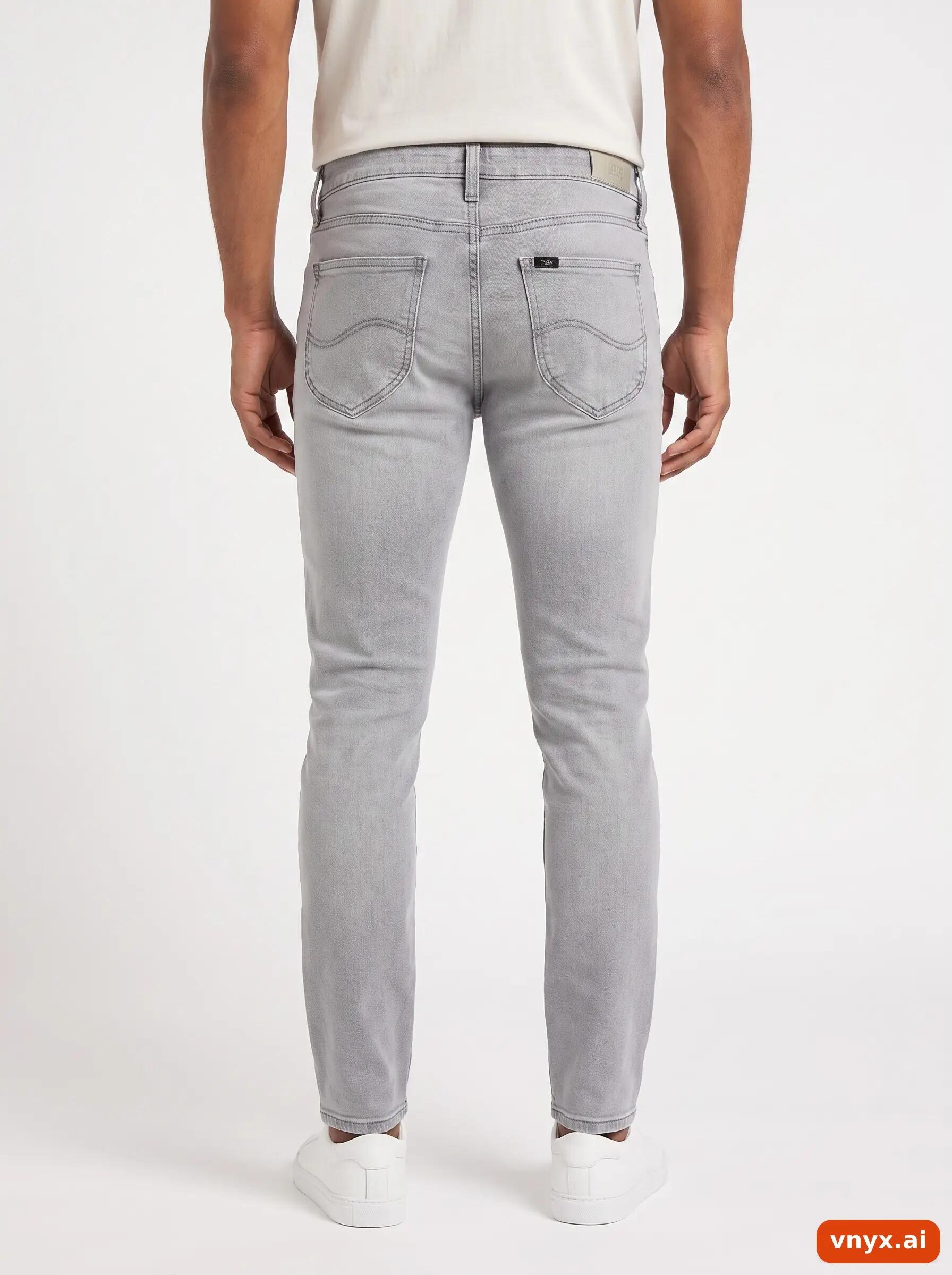 Second Life - Vintage Lee Grey Jeans Men W28 L31 2/6