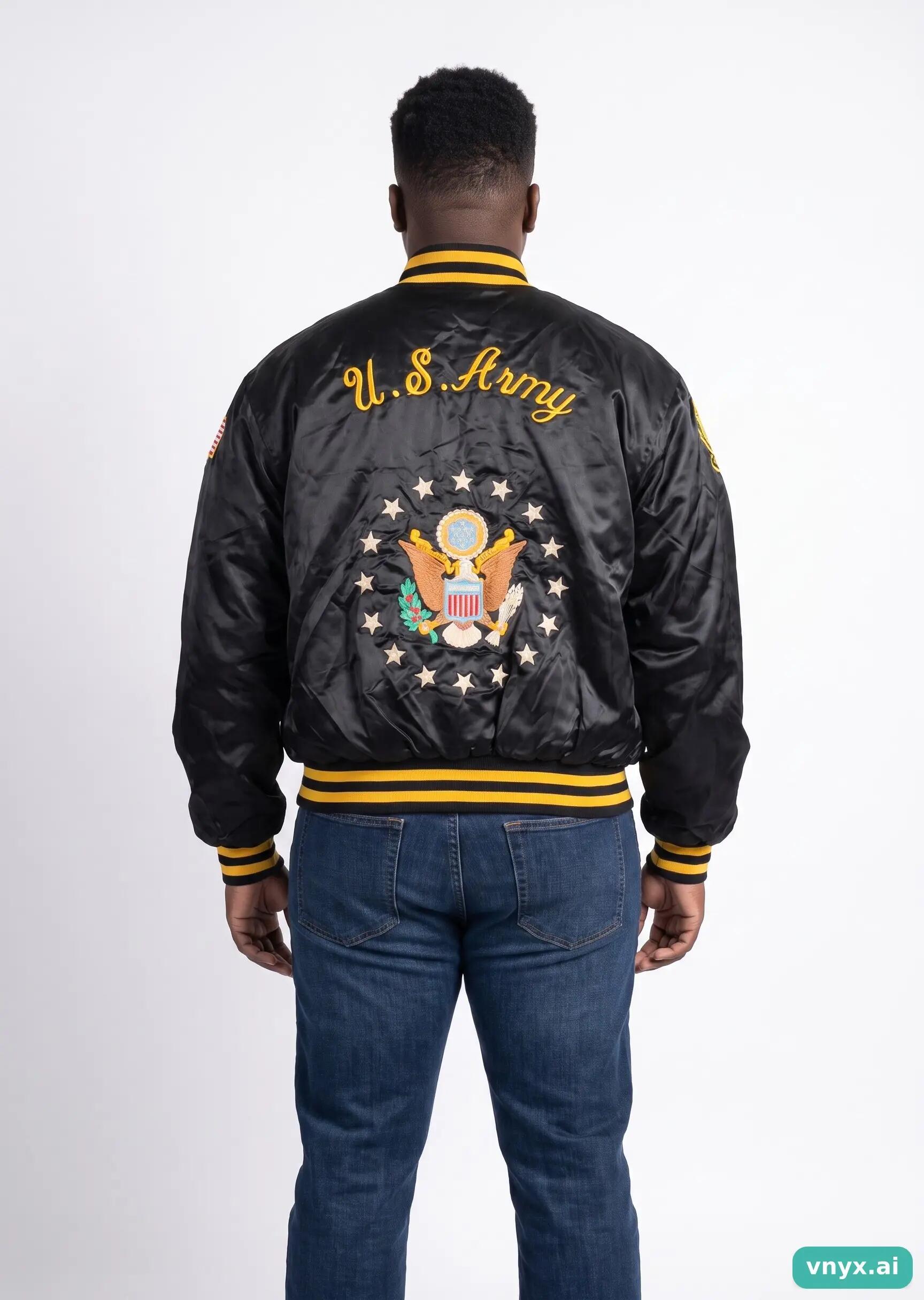 Second Life - Vintage SOFFE Black Bomber Jacket Men L 2/5