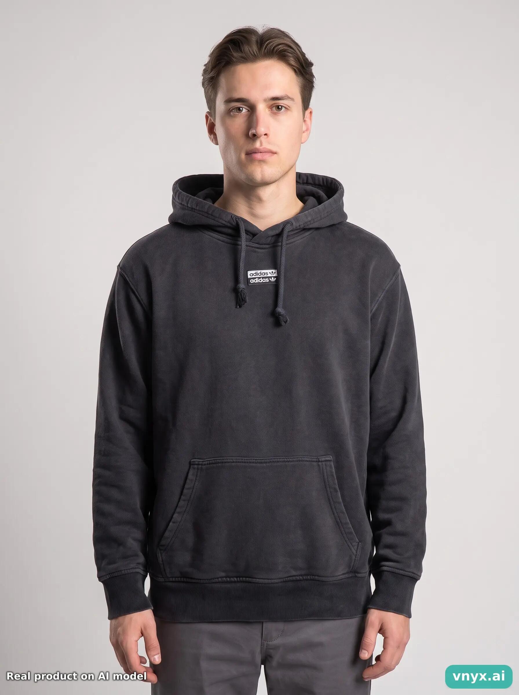 Second Life - Vintage Adidas Black Hoodie Men XS 6/6