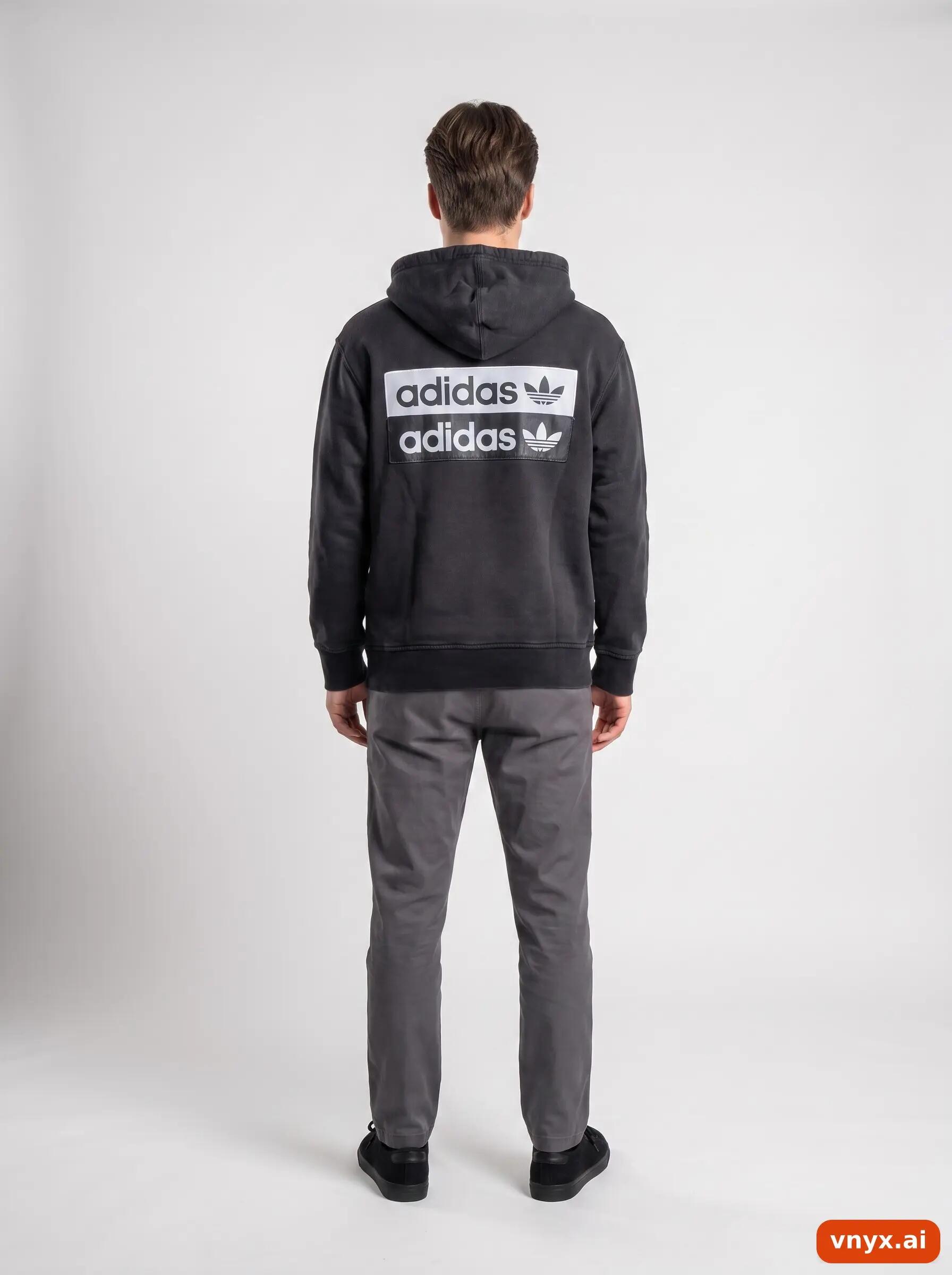 Second Life - Vintage Adidas Black Hoodie Men XS 4/6