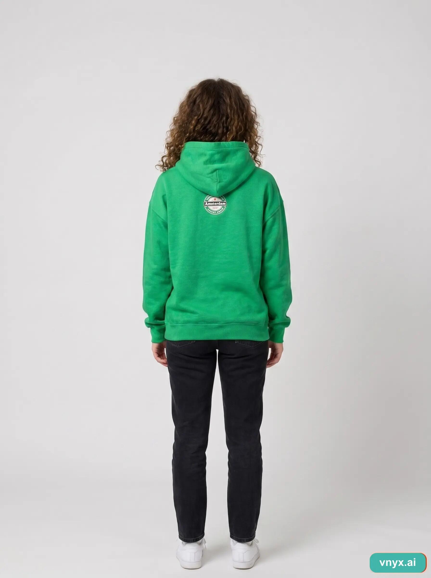 Second Life - Vintage Gildan Vibrant Green Hoodie Women L 5/6