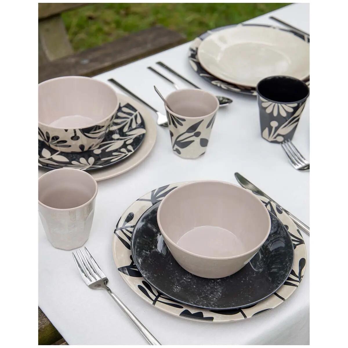 Vaisselle - Mix & Match - 16 Pièces - Beige/Noir 9/9