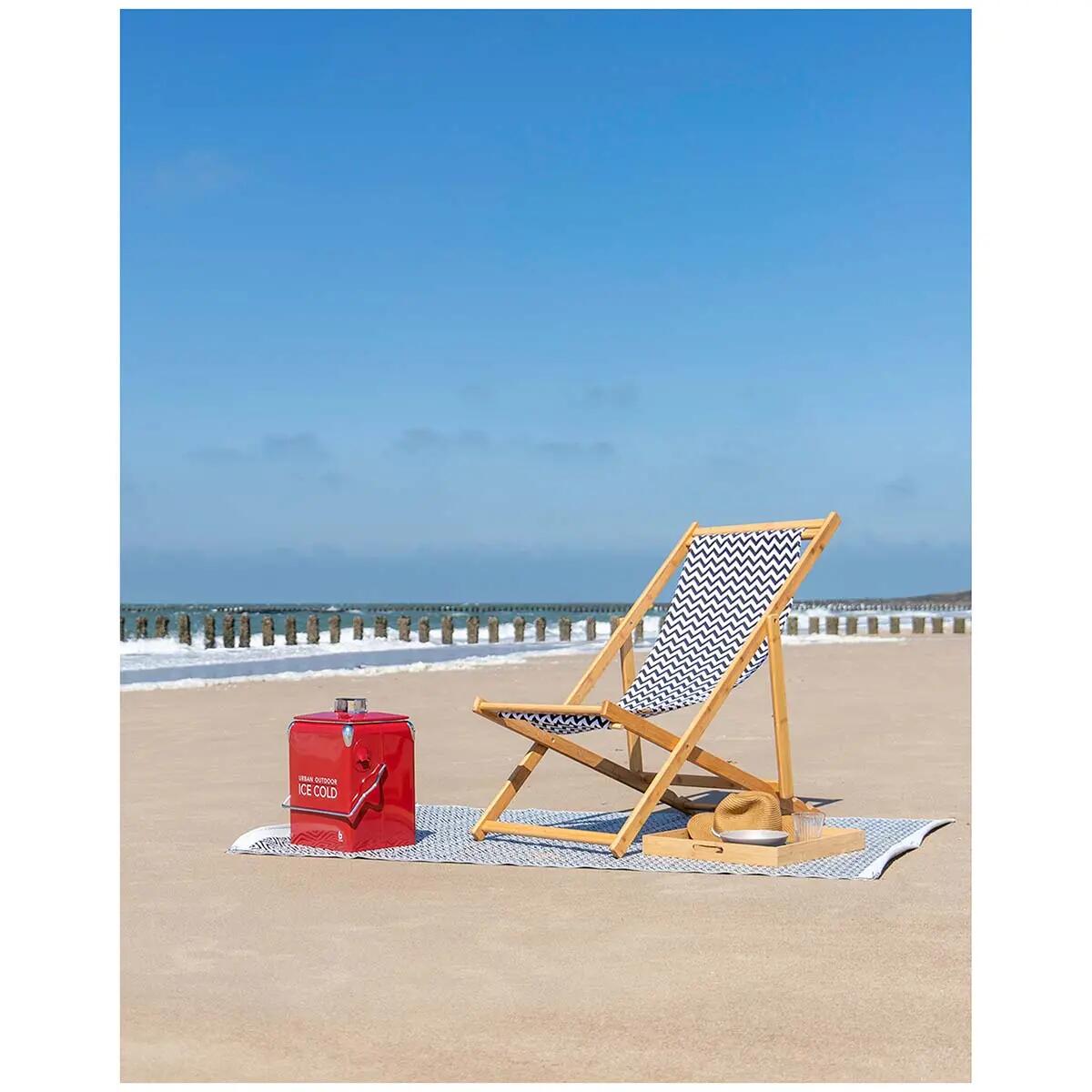 Chill Mat Beach Tenttapijt Zwart/Wit 8/8