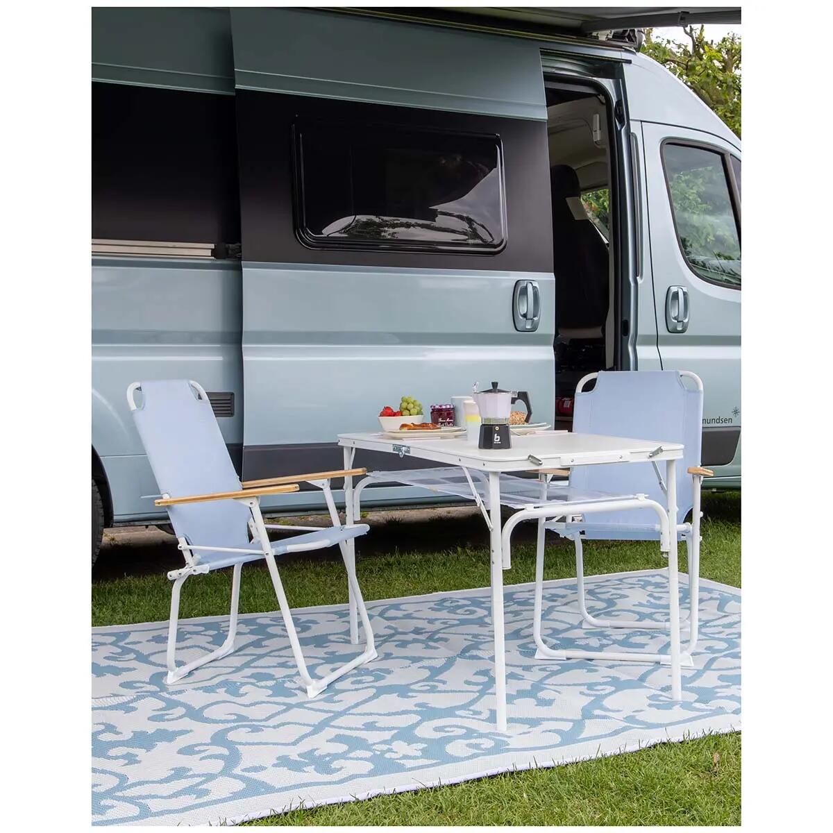 Pastel - Chaise - Mosset - M - Aluminium - Bleu 10/10