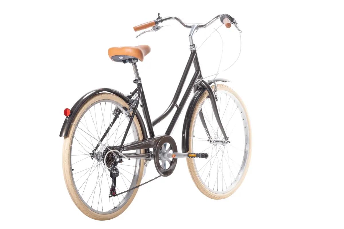 Retro Stadsfiets Capri Valentina 26" 6 Versnellingen - Grafiet 3/3