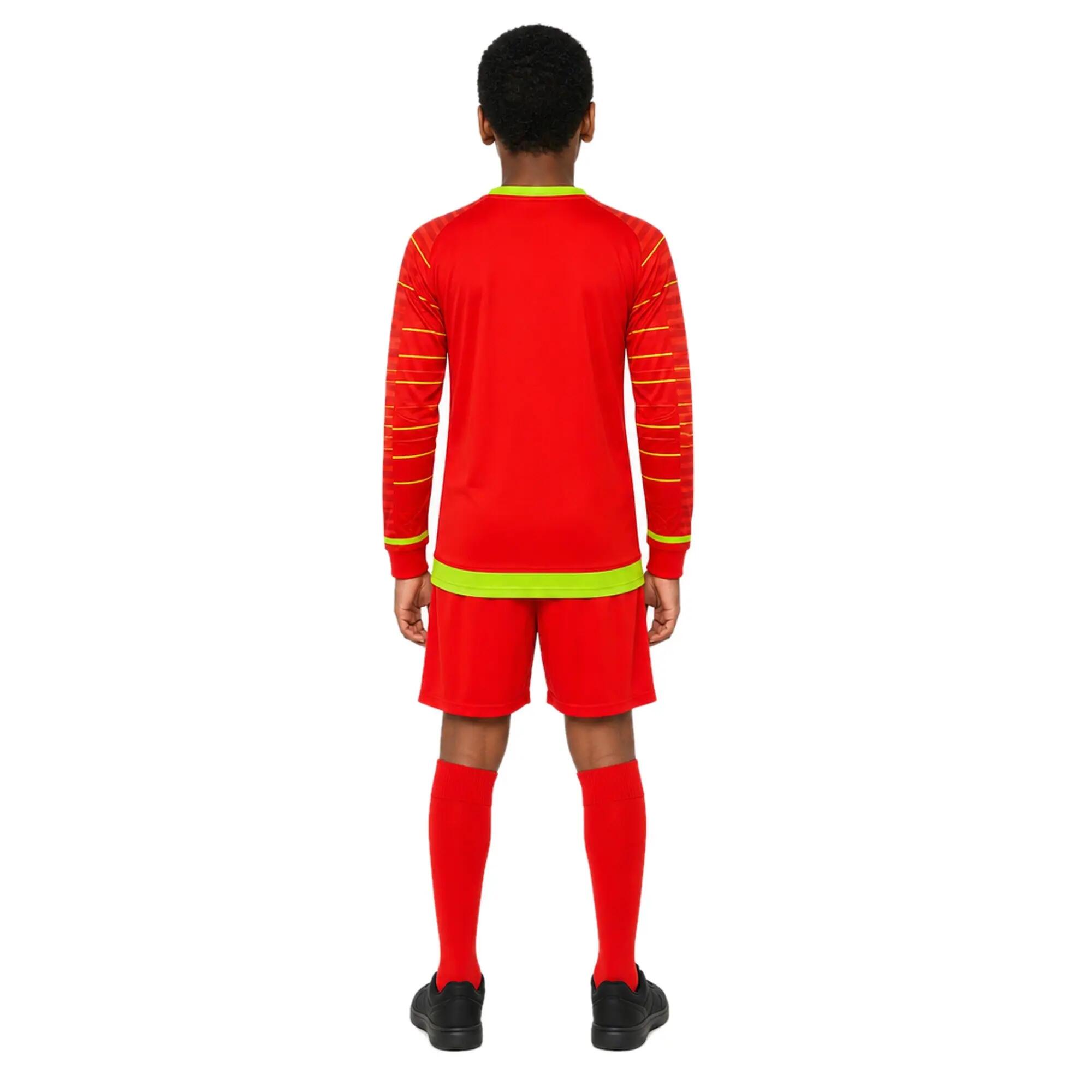 Junior Goalkeeper Kit Reims Red Fluorescent Green 2/6